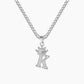 Copper Zircon AZ Crown Alphabet Pendant QN525
