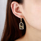 Gold Iced Out Name Earrings QE503