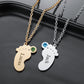 Birthstone Necklace-Baby Feet SN328