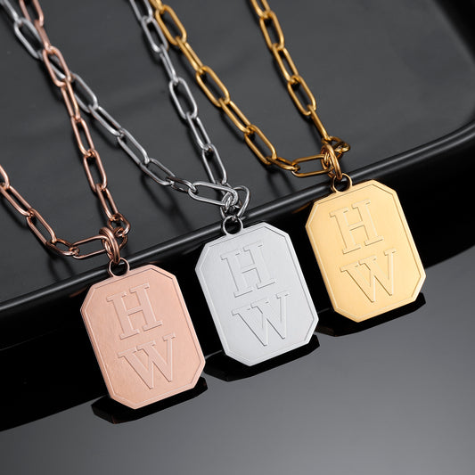Collier Lettre Hip Hop QN325