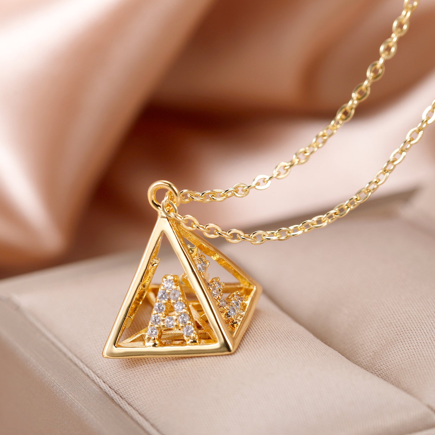 Egyptian Pyramid letter Pendant QN517