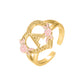 Peach Blossom Letter Ring QR496