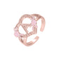 Peach Blossom Letter Ring QR496