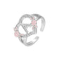 Peach Blossom Letter Ring QR496