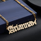 Old English Butterfly Name Necklace QN586-S06