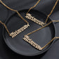 Old English Butterfly Name Necklace QN586-S06