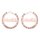 Fancy Color Diamond Round Name Earrings QE398