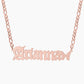 Old English Butterfly Name Necklace QN586-S06