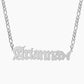 Old English Butterfly Name Necklace QN586-S06