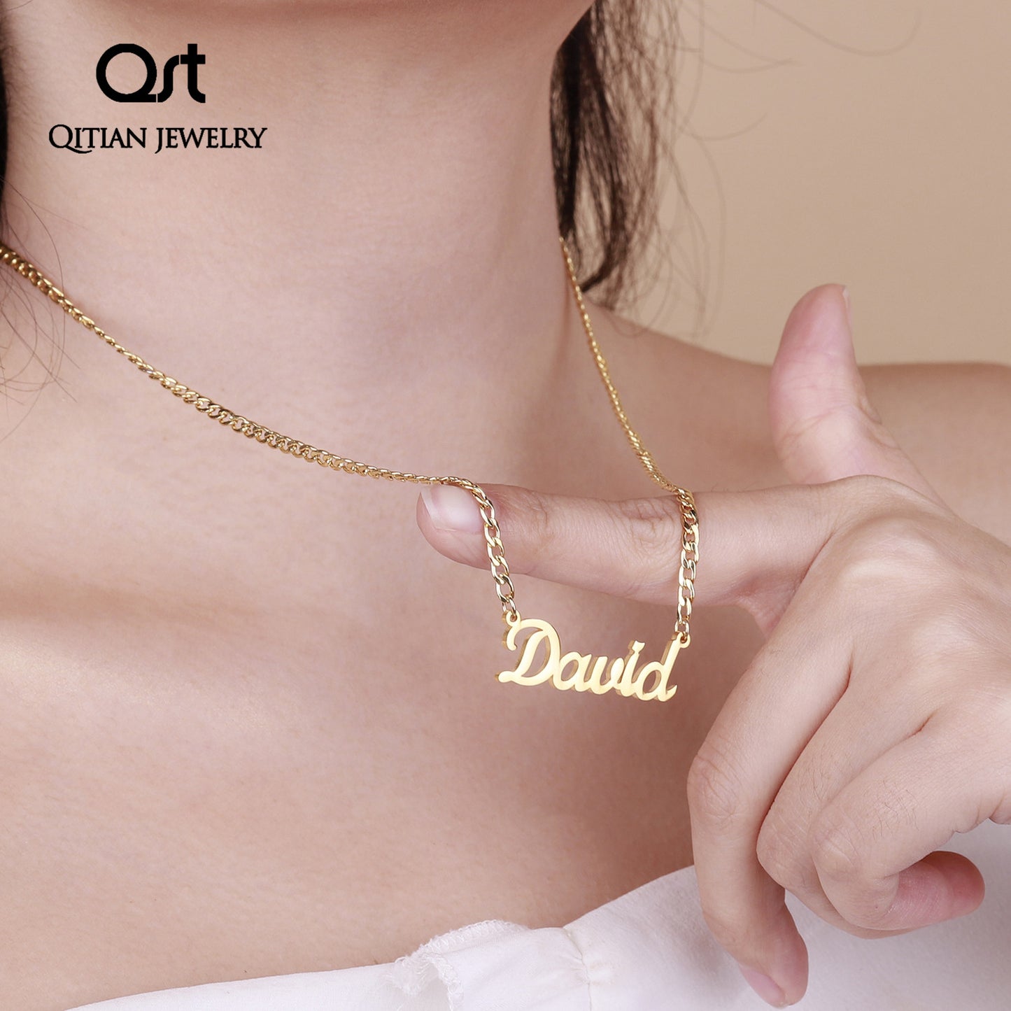 Name Necklace Plate Jewelry