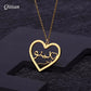 Arabic Heart Necklace Stainless Steel  QN074