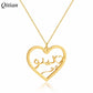 Arabic Heart Necklace Stainless Steel  QN074