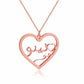 Arabic Heart Necklace Stainless Steel  QN074