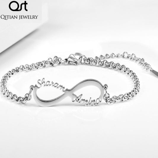Unendliches Armband mit individuellem Namen