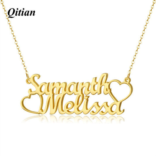 Collier Double Prénom Pour Femme