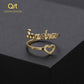 Empty Heart Name Ring