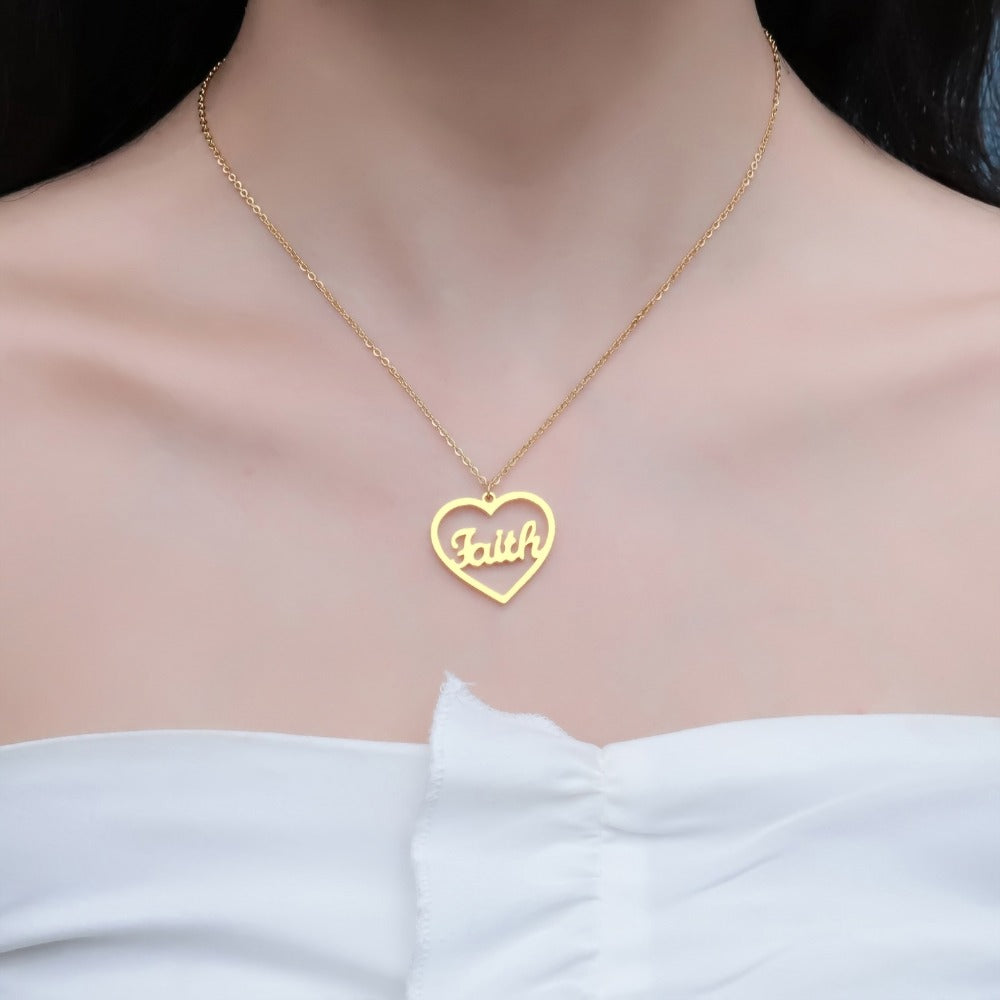 Heart Necklace Stainless Steel