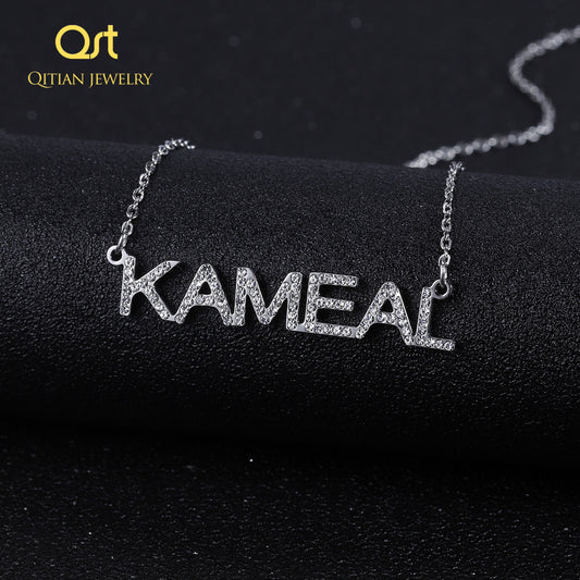 Iced Out Zirconia Letters Necklace