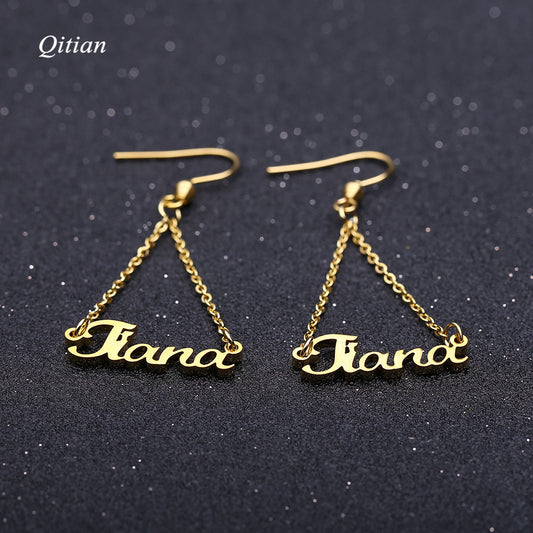 Customize Name Drop Earrings QE002
