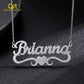 Sand-Blasting Name Necklace QN20857