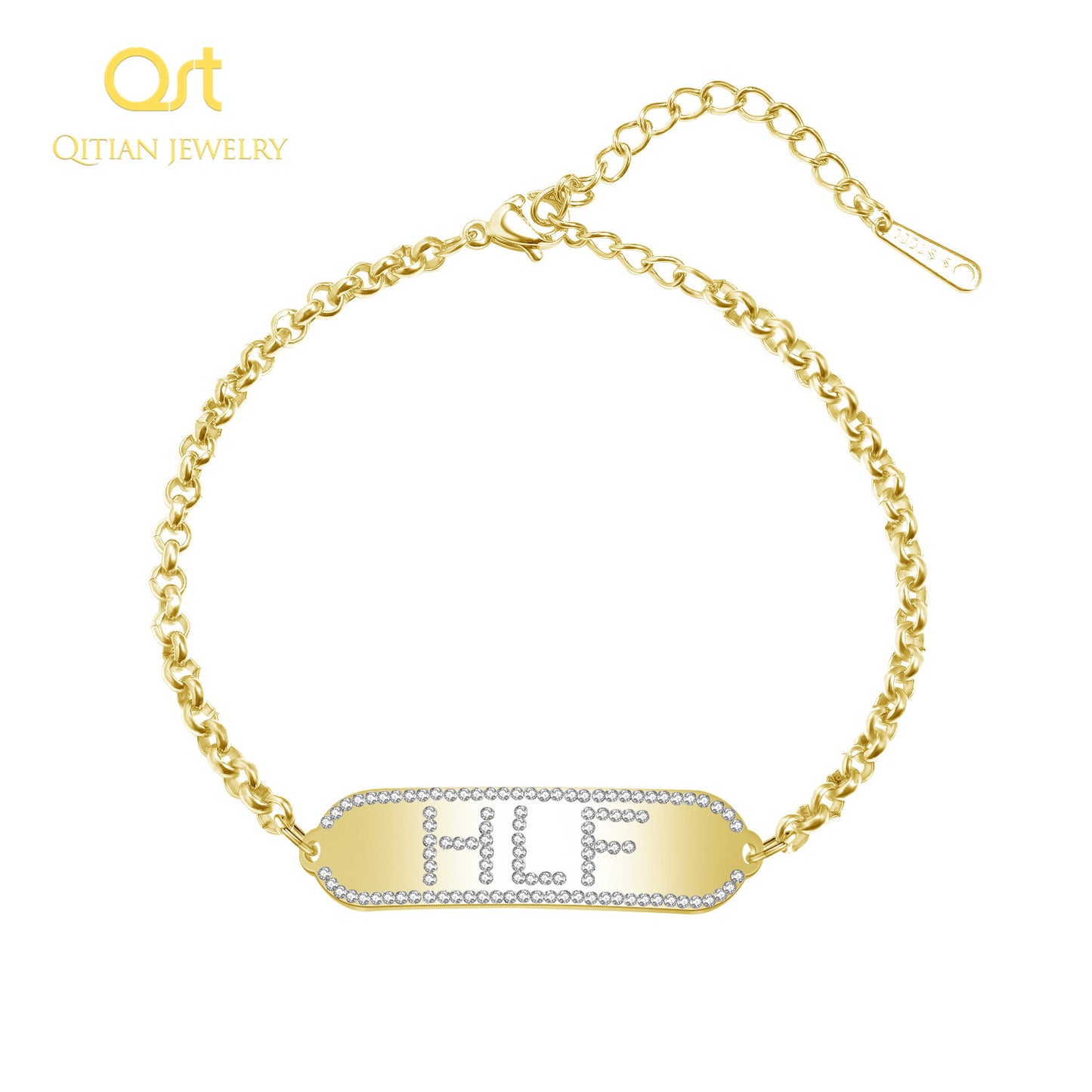 Hip Hop Men's Custom Name Iced Out Bracelet
