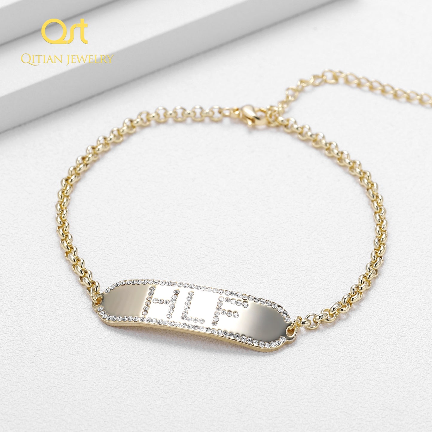 Hip Hop Men's Custom Name Iced Out Bracelet