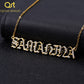 Crystal Pendant Custom Name Necklace
