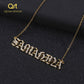 Crystal Pendant Custom Name Necklace