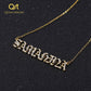 Crystal Pendant Custom Name Necklace