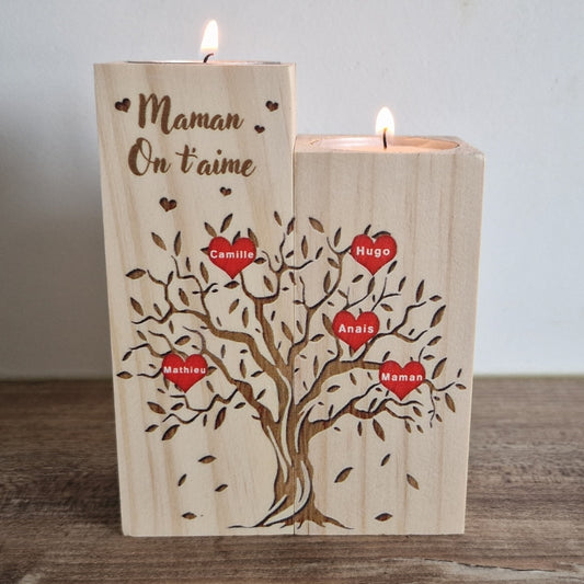 Wooden DIY Woodines Candlesticks