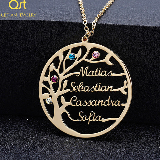 BirthStone Family Tree Necklace QN306