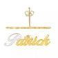 Double Plated Name Earrings
