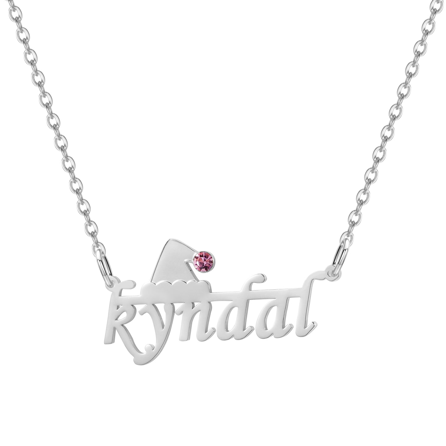 Christmas Birthstone Name Necklace QN993