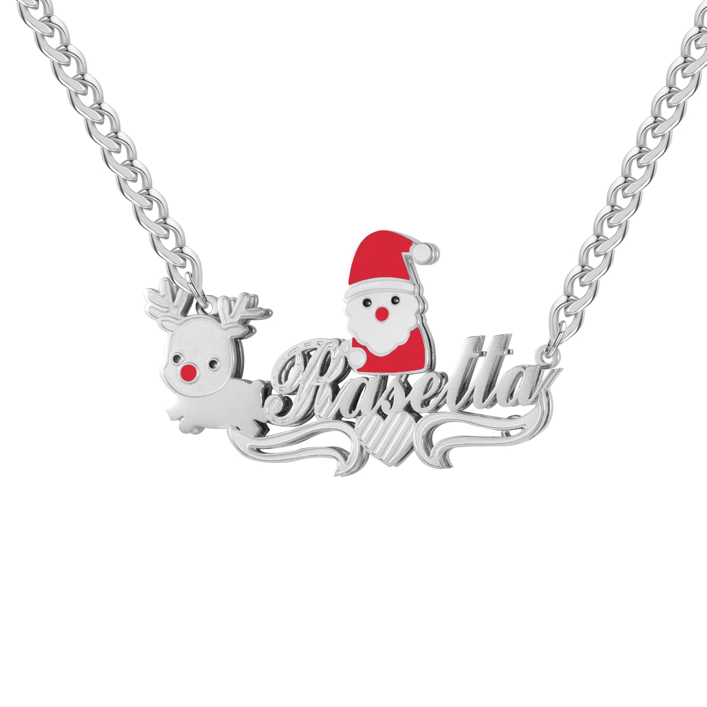 Christmas Santa Claus Name Necklace QN999