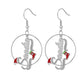 Christmas Stocking Name Hoop Earrings QE992