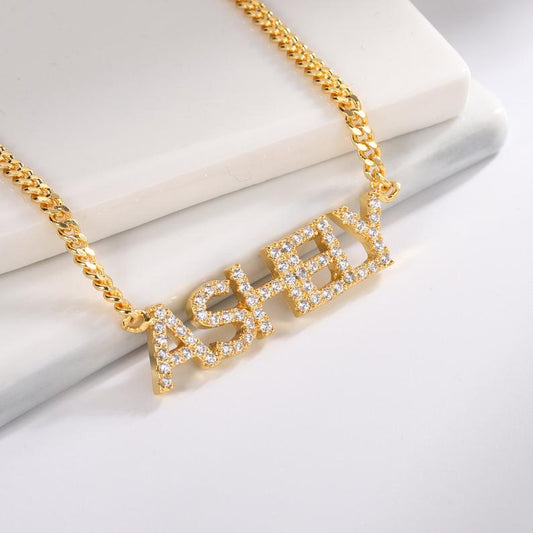 Iced Out Namenskette QN201104