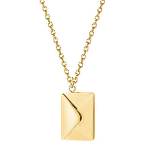 Envelope Custom Text Necklace XF001-N
