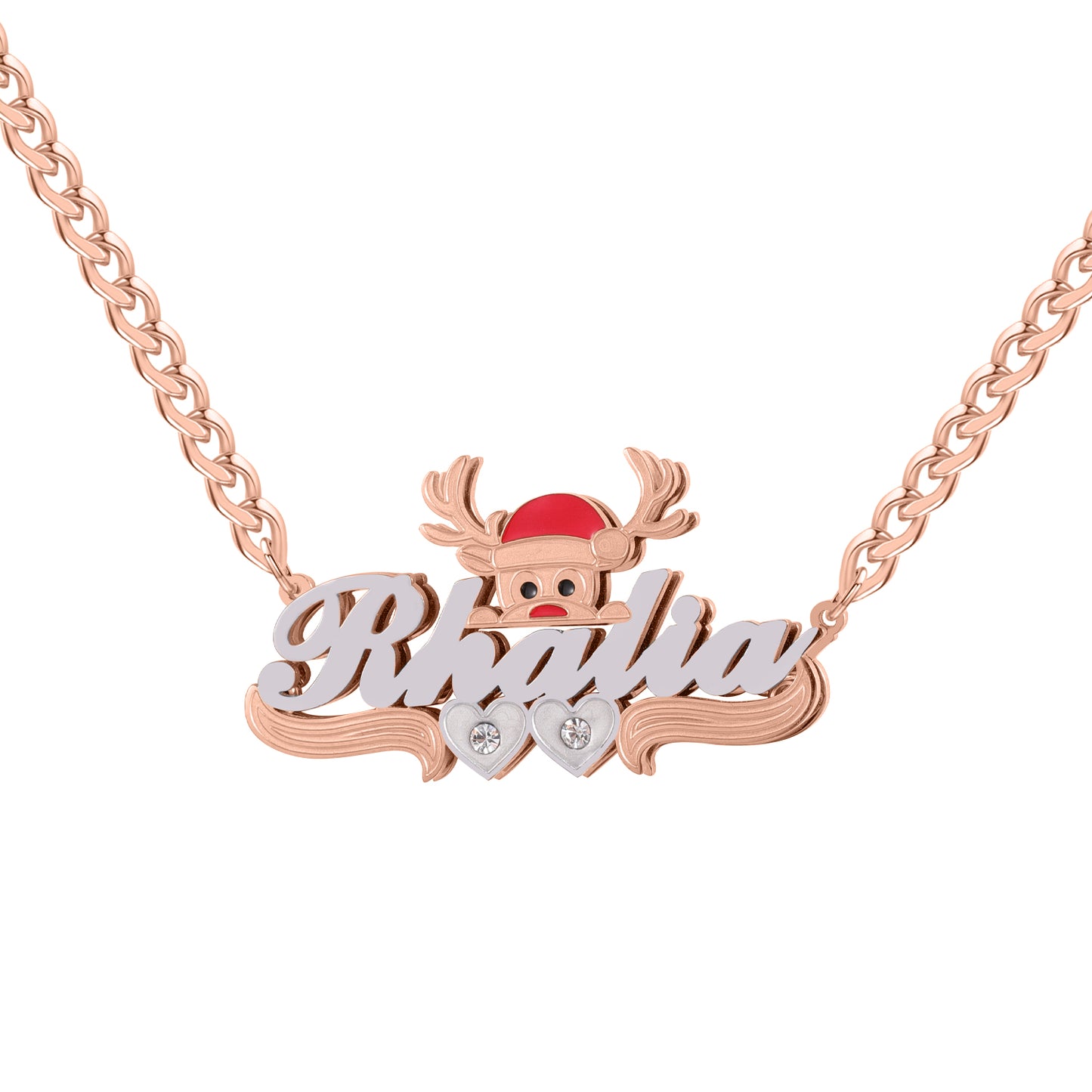 Christmas Santa Claus Name Necklace QN998