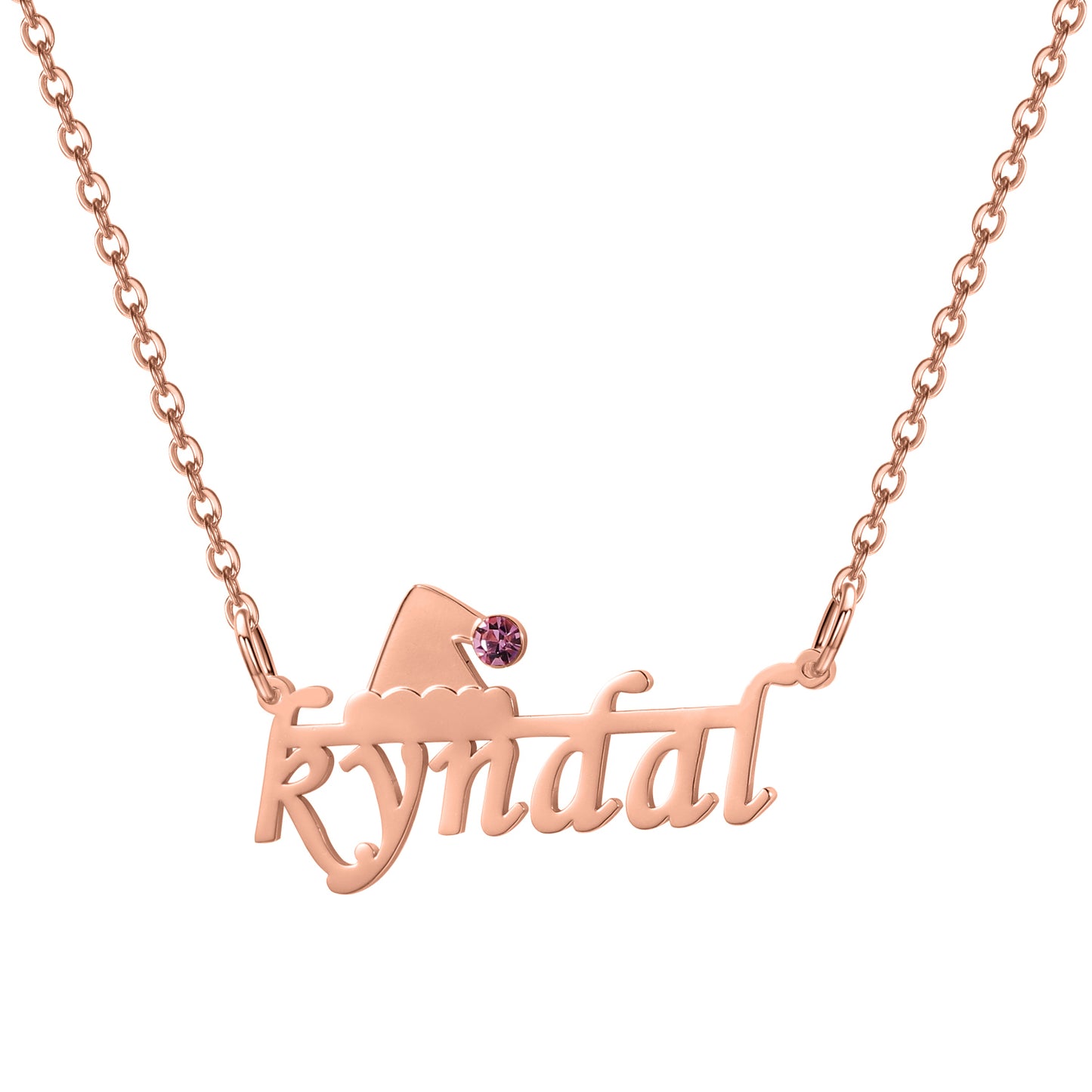 Christmas Birthstone Name Necklace QN993