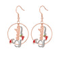 Christmas Stocking Name Hoop Earrings QE992