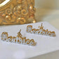 Double Plated Name Earrings